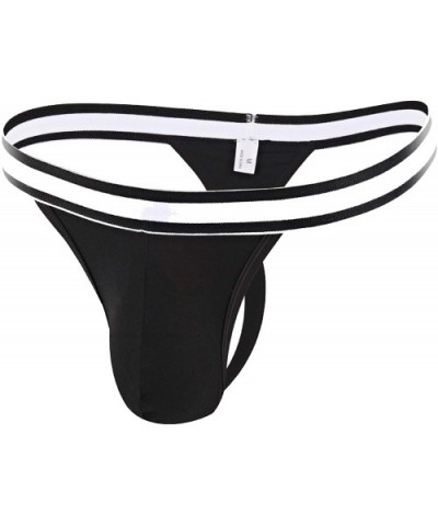 Thongs Half Wide Sexy Men Underwear Modal U Convex Solid Color Large Size Breathable Thong Jocks - 4 - CL19E7K36OX $66.51 G-S...