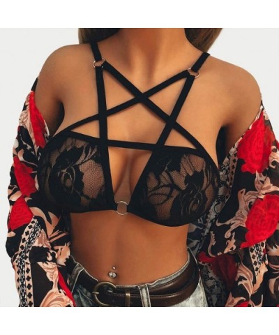 Women Sexy Lace Solid Bra Bustier Bandage Underwear Hollow Push Up Corset Lingerie Camisole Corset Crop Top Vest - 24 - C418R...