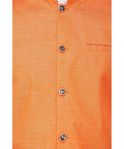 Waistcoat with Diamond Weave and Front Pockets - Mandarin Orange - C0194XLWU6L $73.83 Sleep Sets