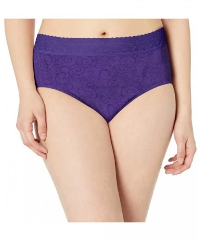 Women's Comfort Revolution Microfiber - Grape Radiance Swirl Lace - CS12H6NC57V $18.32 Panties