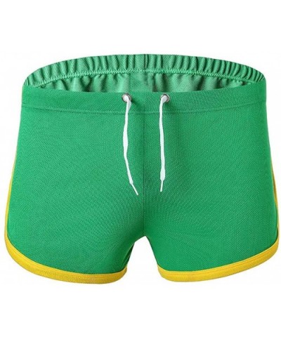 Sexy Mens Flat-Corner Trendy Underwear - Green - CD18RX06E6G $16.43 Bikinis