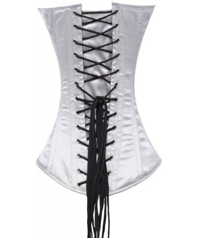 Heavy Duty 26 Double Steel Boned Waist Training Satin Underbust Tight Shaper Corset 8522-SA - White - CH122SK0CNV $80.73 Bust...