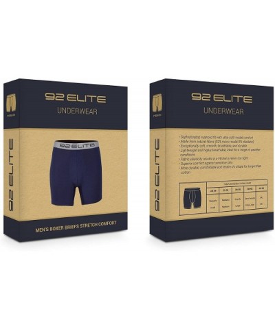 Cool Breathable Men's Boxer Briefs - Most Comfortable Premium Underwear -3 Pack Black - Black - CM18RODGL6E $32.51 Boxer Briefs