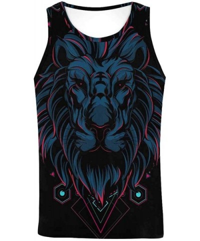 Men's Muscle Gym Workout Training Sleeveless Tank Top The Evil Eyes of Eagle Owl - Multi4 - CE19DW8QGRO $45.06 Undershirts