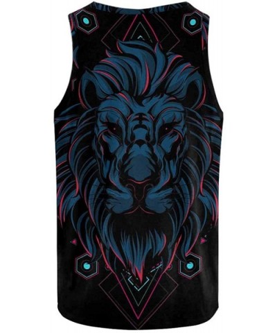 Men's Muscle Gym Workout Training Sleeveless Tank Top The Evil Eyes of Eagle Owl - Multi4 - CE19DW8QGRO $45.06 Undershirts