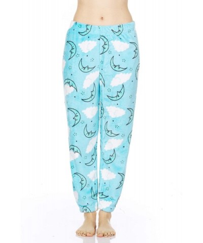 Women's Cute Print Ultra Plush Pajama Pants Junior and Missy - Blue - CH18ZCMMZ5K $19.56 Bottoms