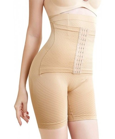 Women Shapewear Tummy Control Shorts Waist Trainer High-Waist Panty Mid-Thigh Body Shaper Buckle - Beige - CD194R7GE7H $26.41...