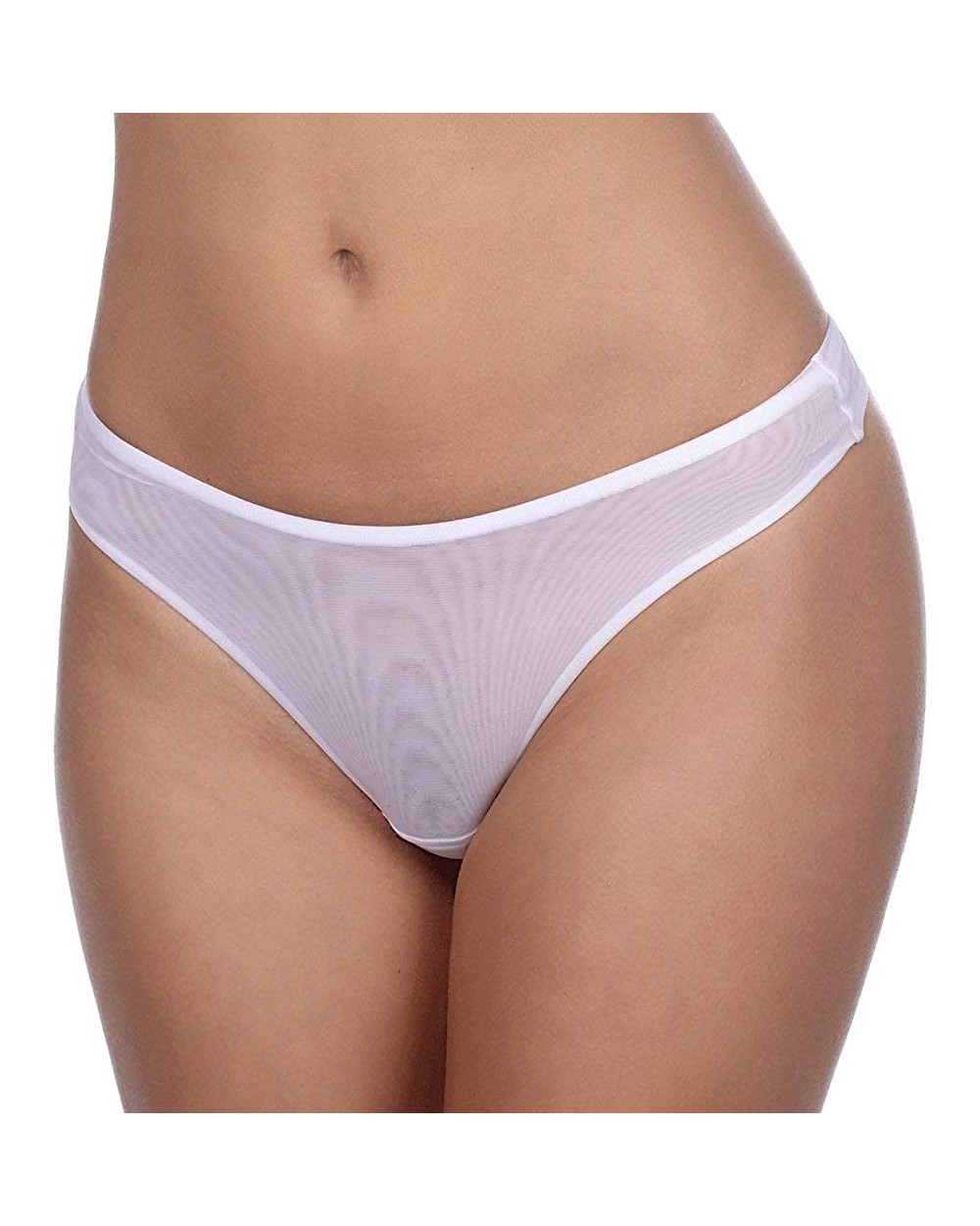 Mesh Low Cut Bikini Panty (630800) - White - CM11FDTPEKB $46.18 Panties