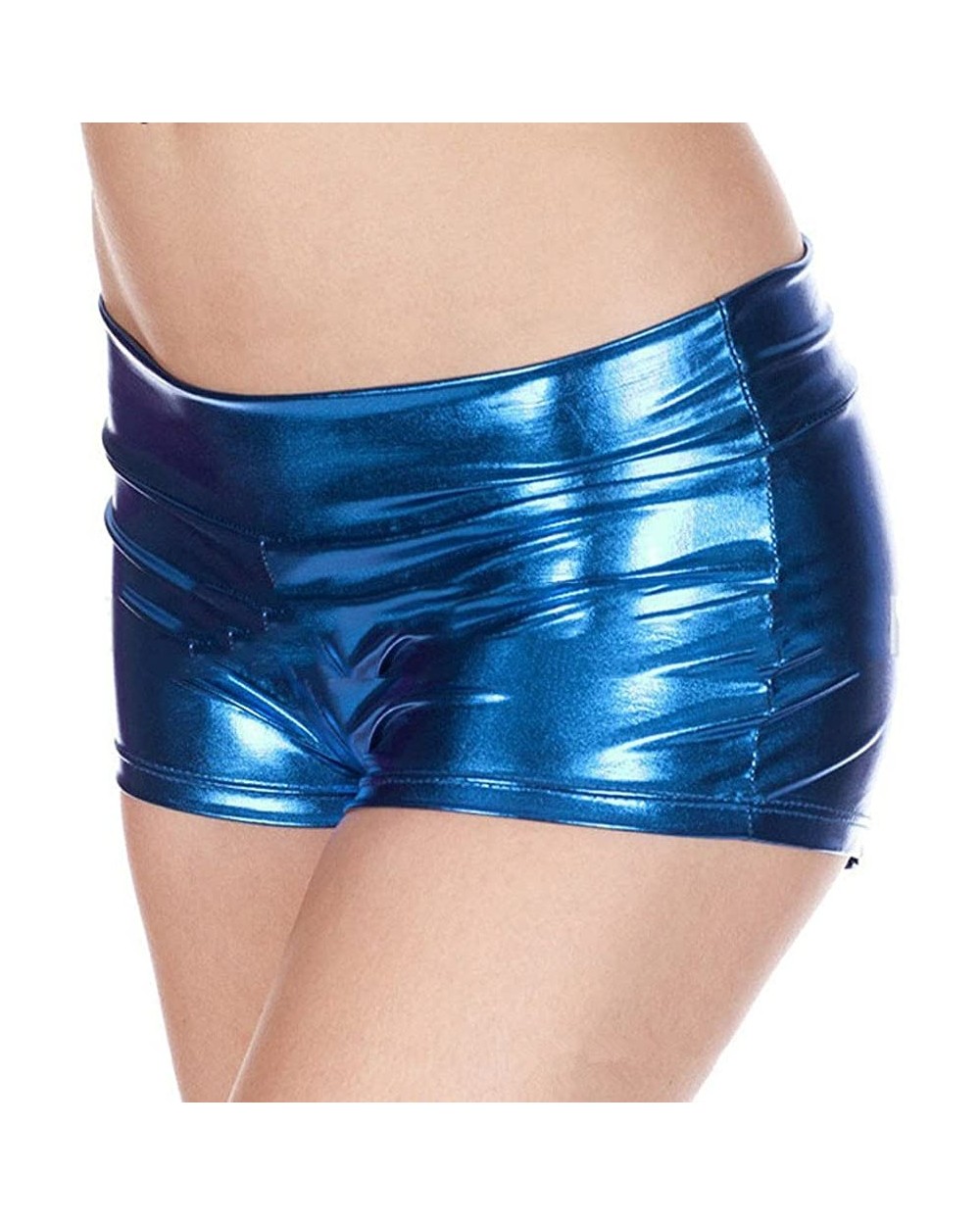 Sexy Lingerie Metallic Rave Booty Dance Shorts Imitation Light Women Short Underwear - Light Blue - CE1967ZDLSG $14.51 Bustie...