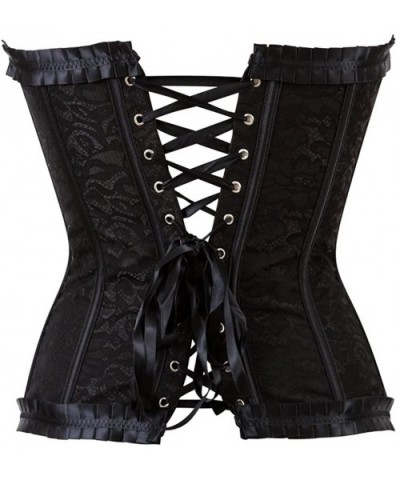 Corsets for Women Bustier Corset Top Plus Size Sexy Lingerie Waist Cincher - Aablack-2805 - CJ18ET0ZQN5 $32.54 Bustiers & Cor...