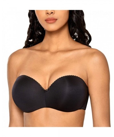 Women's Strapless Push Up Bra Padded Underwire Multiway Bra - Black - CA182SM4ADA $31.80 Bras