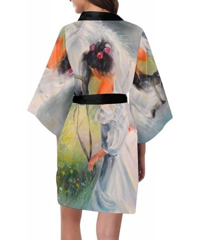 Custom Paris Eiffel Tower Women Kimono Robes Beach Cover Up for Parties Wedding (XS-2XL) - Multi 5 - CK194S4L2YY $76.69 Robes