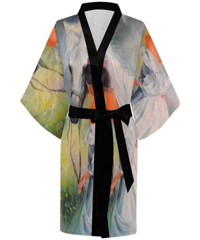 Custom Paris Eiffel Tower Women Kimono Robes Beach Cover Up for Parties Wedding (XS-2XL) - Multi 5 - CK194S4L2YY $76.69 Robes