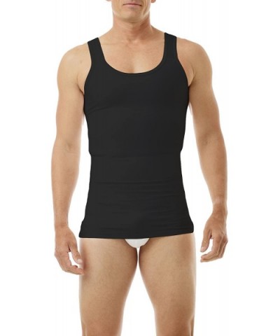 Mens Compression Body Shirt Girdle Gynecomastia Shirt - Black - CD112M0VNL3 $63.95 Undershirts