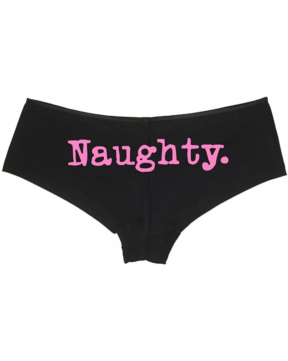 Women's Naughty Girl Booty Bad Hot Sexy Boyshort - Black/Pink - CS11UPIOFGT $21.91 Panties