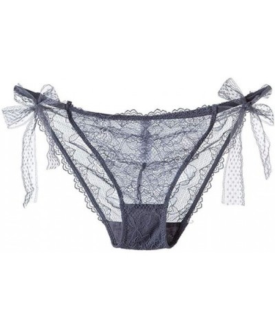 Women Lace Transparent Panties- Sexy Briefs Ladies Mesh Brief Underpant Sleepwear Underwear M-XL - Gray - CG1960EAQNY $13.67 ...