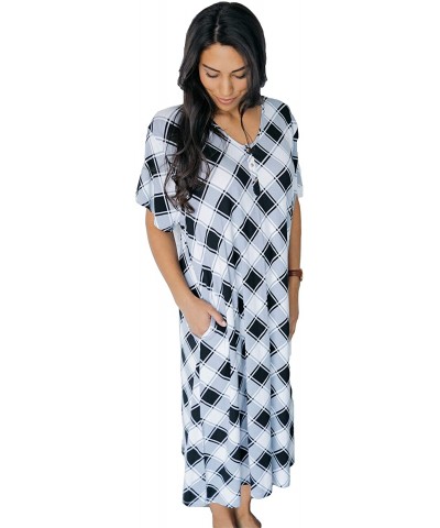 House Dress or Sleep Dress - Checked - CC18CIYC5K3 $70.17 Nightgowns & Sleepshirts