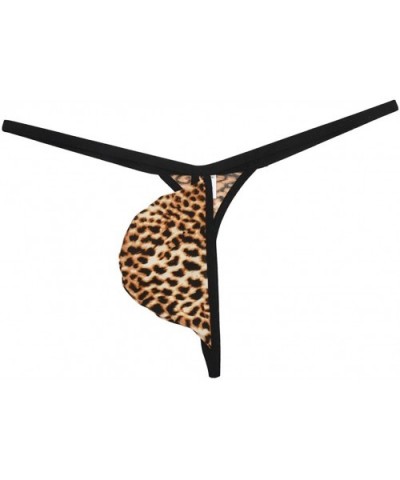 Men Micro G-String Sexy Leopard Pouch Thong Underwear Extreme Mini Border T-Back - 3pcs - C918GAWUO8O $29.93 G-Strings & Thongs