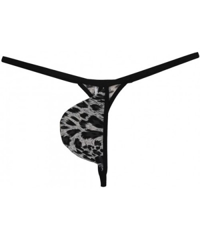 Men Micro G-String Sexy Leopard Pouch Thong Underwear Extreme Mini Border T-Back - 3pcs - C918GAWUO8O $29.93 G-Strings & Thongs