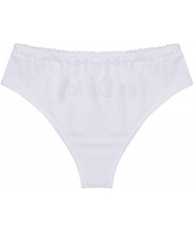 Women's Soft Cotton Bikini Briefs Yes Daddy Letter Print Naughty Panties Thong Underwear - White - CB199N9U8S0 $23.58 Panties