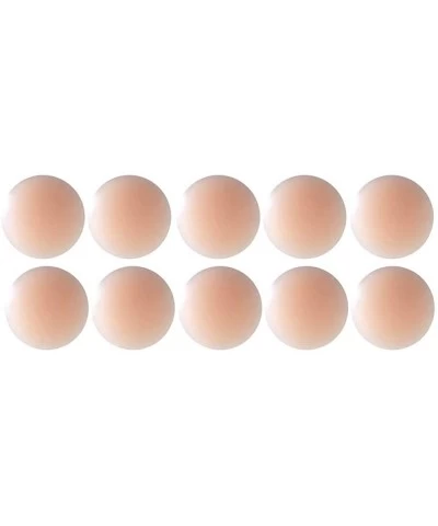 5 Pairs Nipple Covers Waterproof Reusable Silicone Nipple Pads for Women - Round Shape - CU18AOWZ3QQ $16.76 Accessories