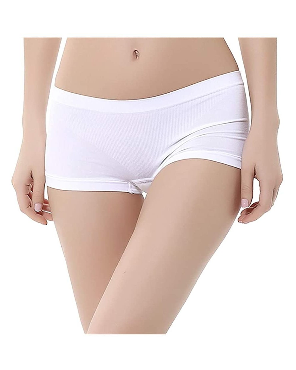 Women's Boyshort Panties Women's Soft Underwear Briefs Invisible Hipster Anti Chafing Cotton Underwear - White - C618WY9LG6Q ...