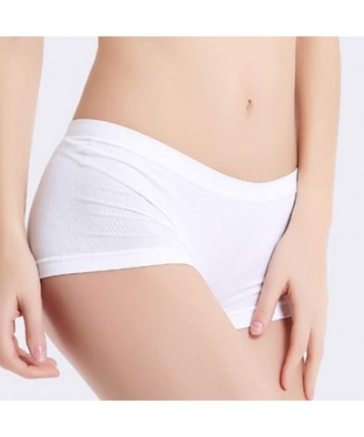 Women's Boyshort Panties Women's Soft Underwear Briefs Invisible Hipster Anti Chafing Cotton Underwear - White - C618WY9LG6Q ...