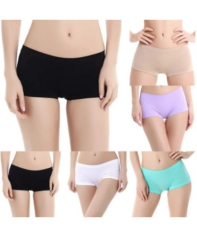 Women's Boyshort Panties Women's Soft Underwear Briefs Invisible Hipster Anti Chafing Cotton Underwear - White - C618WY9LG6Q ...