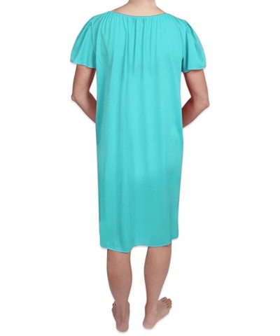 Women's Nightgown - Mid Aqua - CI120OQFVAT $51.88 Nightgowns & Sleepshirts