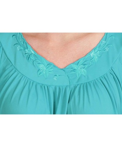 Women's Nightgown - Mid Aqua - CI120OQFVAT $51.88 Nightgowns & Sleepshirts