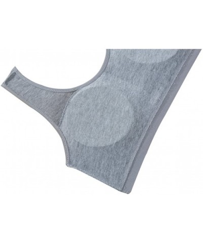 Pullover Cotton Wire Free Racerback Removable Pads Comfortable Bra - Gray - C3182OGLHKI $16.78 Bras