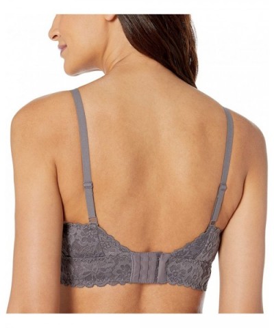 Women's Lightly Lined Padded Bralette - Rabbit - CY18Q840IH6 $24.52 Bras