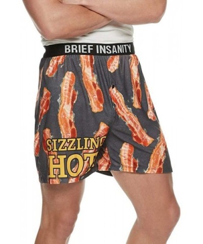 Boxer Briefs for Men | Boxer Shorts Bacon Design - Funny- Humorous- Novelty Underwear Sleepwear - CA18REW6OGR $37.41 Boxers