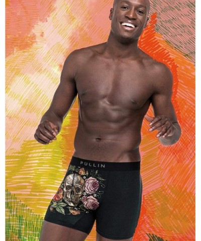 Men's Trunk FASHION 2 PRINTED COTTON SKULLEMBY - CI18NXCHXDH $39.44 Boxer Briefs