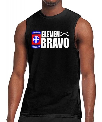 US Army Veteran 82nd Airborne 11 Bravo Veteran Men's Tank Top Shirt Bodybuilding Vest Vest Tank Sleeveless T Shirt - Black - ...