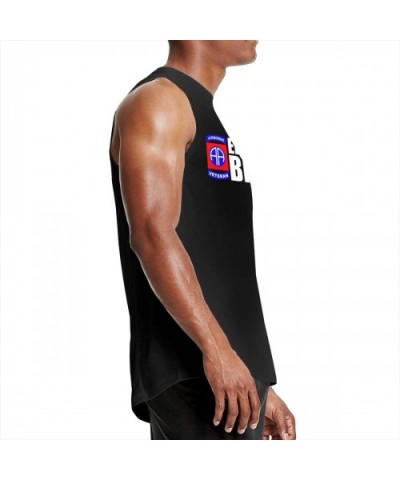 US Army Veteran 82nd Airborne 11 Bravo Veteran Men's Tank Top Shirt Bodybuilding Vest Vest Tank Sleeveless T Shirt - Black - ...