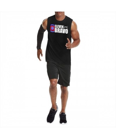 US Army Veteran 82nd Airborne 11 Bravo Veteran Men's Tank Top Shirt Bodybuilding Vest Vest Tank Sleeveless T Shirt - Black - ...