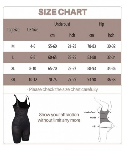 Women Open Bust Bodysuit Shapewear Tummy Control Bodysuit Body Shaper Mid Thigh Slimming Bodysuit - Beige-open Butt - CA18Y4A...