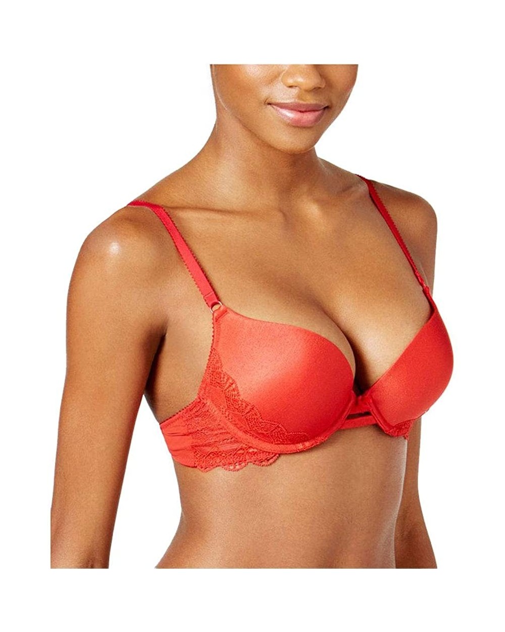 Super Boost Geometric-Lace Push Up Bra Ribbon Red 36A - CR18CZI26OA $19.66 Bras