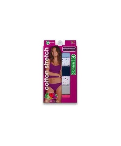 Women's 6 Pack Heather Bikini Panties (Small / 5- Cotton Stretch) - CW186KMX443 $35.79 Panties