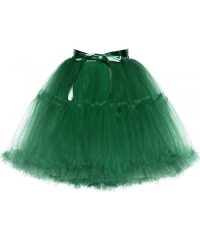 Women's Short Skirt Tulle Petticoat Slip Trimming Hem Separate Sash 5 Sizes - Green - C418C053EYX $34.33 Slips