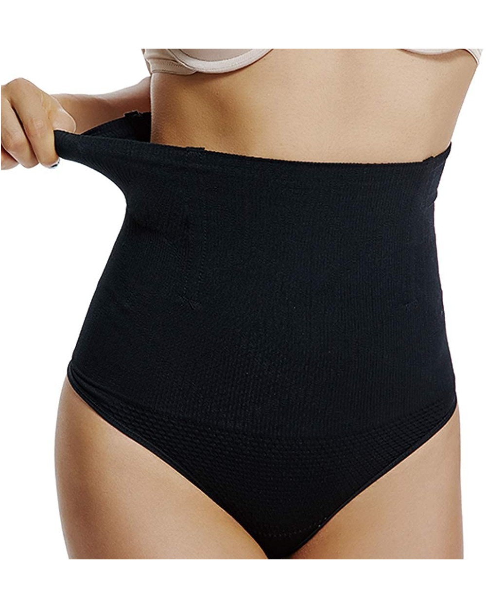 High Waist Thong Shaper Body Brief Control Panty Seamless Shapewear for Women Tummy Control - Black - CK18SCUUHCI $28.25 Shap...