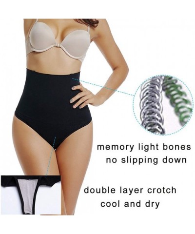 High Waist Thong Shaper Body Brief Control Panty Seamless Shapewear for Women Tummy Control - Black - CK18SCUUHCI $28.25 Shap...