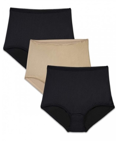 Women's 3-Pack Undershapers Light Control Brief Panty 40301 - Black/ Honey Beige/ Black - CP18OS5NCZ0 $14.61 Panties