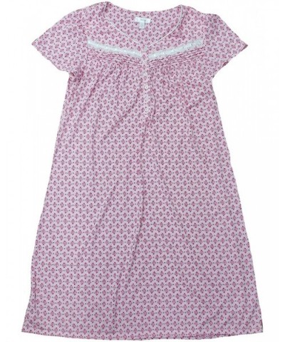 Geo Print Completely Pink Flutter Sleeve Gown Nightgown - C81956YMCGO $53.57 Nightgowns & Sleepshirts