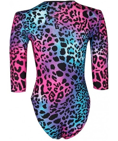 Women's Sleeveless Sexy Leotard Cami Racker Bodysuit - Neon Leopard - C912DT76BCD $28.08 Shapewear