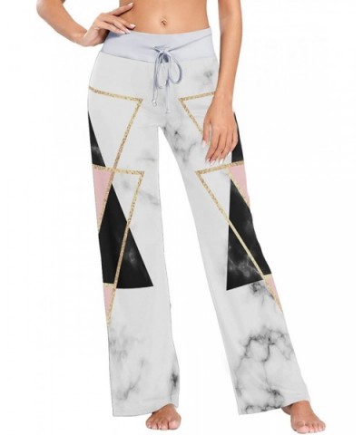 Minimal Geometric Marble Women's Pajama Pants Lounge Sleep Wear - Multi - CA19D0A4QT4 $39.36 Bottoms