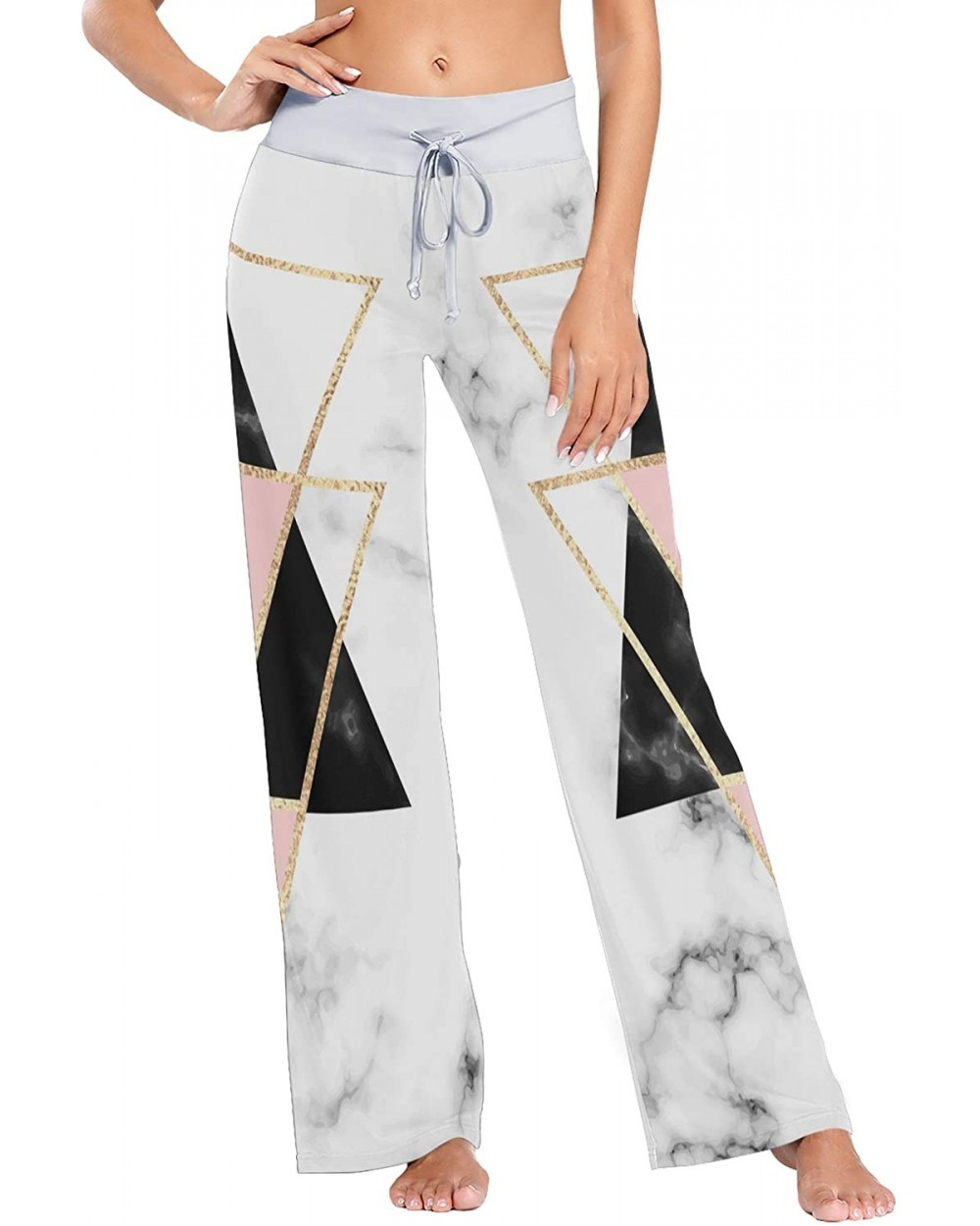 Minimal Geometric Marble Women's Pajama Pants Lounge Sleep Wear - Multi - CA19D0A4QT4 $39.36 Bottoms