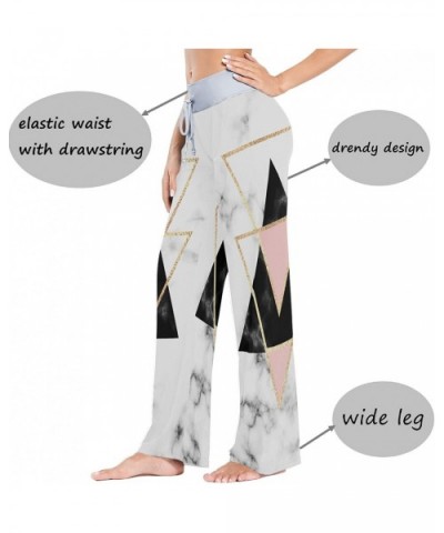 Minimal Geometric Marble Women's Pajama Pants Lounge Sleep Wear - Multi - CA19D0A4QT4 $39.36 Bottoms