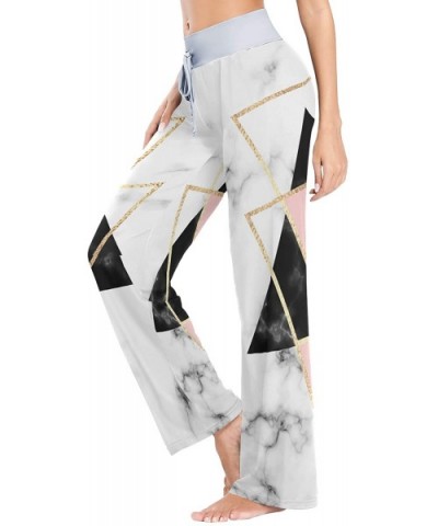 Minimal Geometric Marble Women's Pajama Pants Lounge Sleep Wear - Multi - CA19D0A4QT4 $39.36 Bottoms